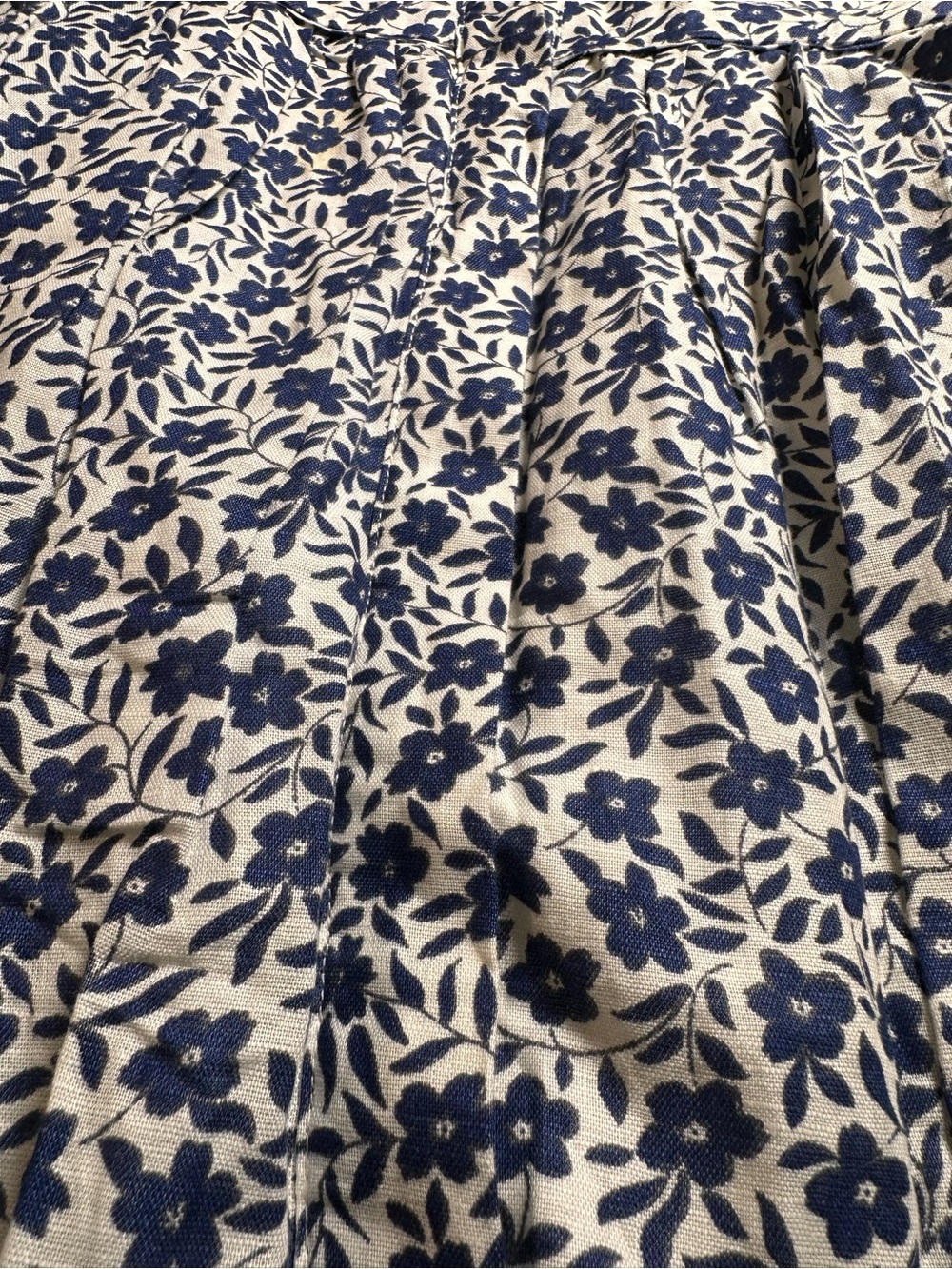 J.Crew Floral Sleeveless Fit Flare Dress Women Size 2 Blue White Linen Cotten - Picture 8 of 12